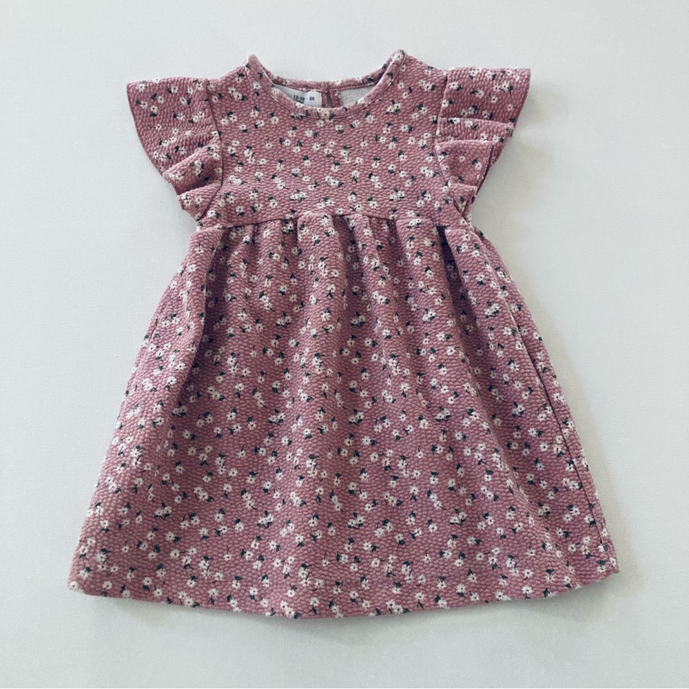 Zara Baby Girl 12-18 Months Pink Floral Dress